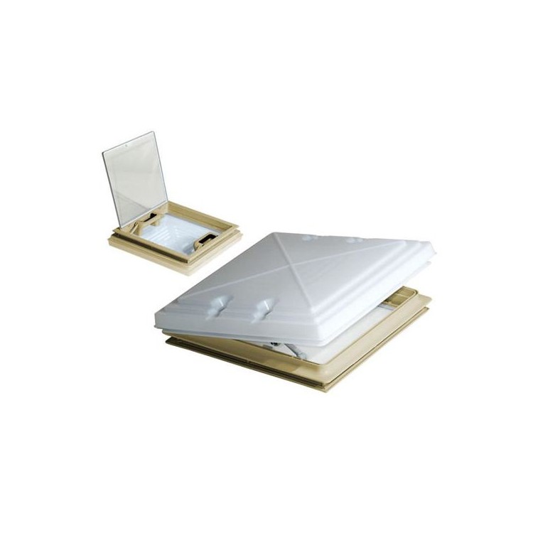 1 - Obl 40x40 White with Mosquito Net Roof Mounting Camper Caravan MPK