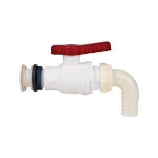 1 - Robinet à bille en fibre PP6 1" pour vidange de réservoir de camping-car