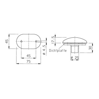 2 - Fanale Luce Bianca Anteriore Camper Furgoni Caravan 12V