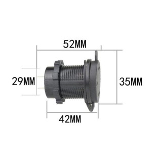2 - Prise USB 3.0 encastrée 12V/24V PD Type C avec voltmètre numérique