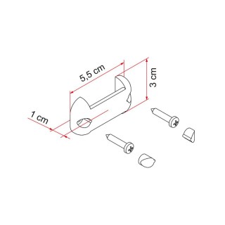 2 - KIT Fix Fissaggio Organizer Organizzatori Garage Camper Fiamma