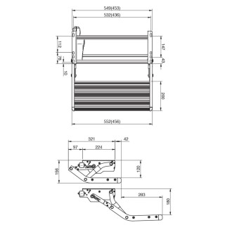 2 - Vervangende treeplankstap KIT Thule Single Step V15 460 12V