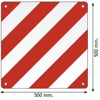 1 - Panneau d'avertissement en aluminium pour charges saillantes blanc rouge porte-vélos approuvés camping-cars camions