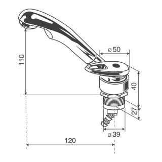 2 - Camper Reich Twist Chrom-Wasserhahnmischer