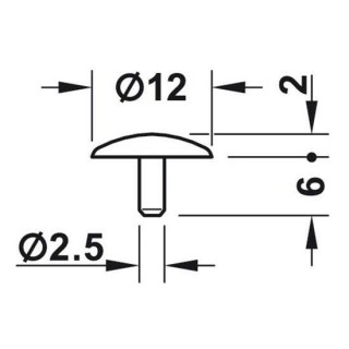 2 - KIT 10 witte schroefafdekkappen voor schroeven met een diameter van 3,5 mm