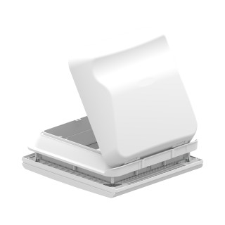 1 - Obl Vent 28 F Fiamma White Neutral White Interior mit Moskitonetz für Badezimmer, Wohnmobil