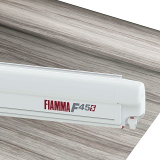 1 - Auvent de véranda Fiamma F45s 260 Blanc Polaire avec Housse Gris Royal Gris