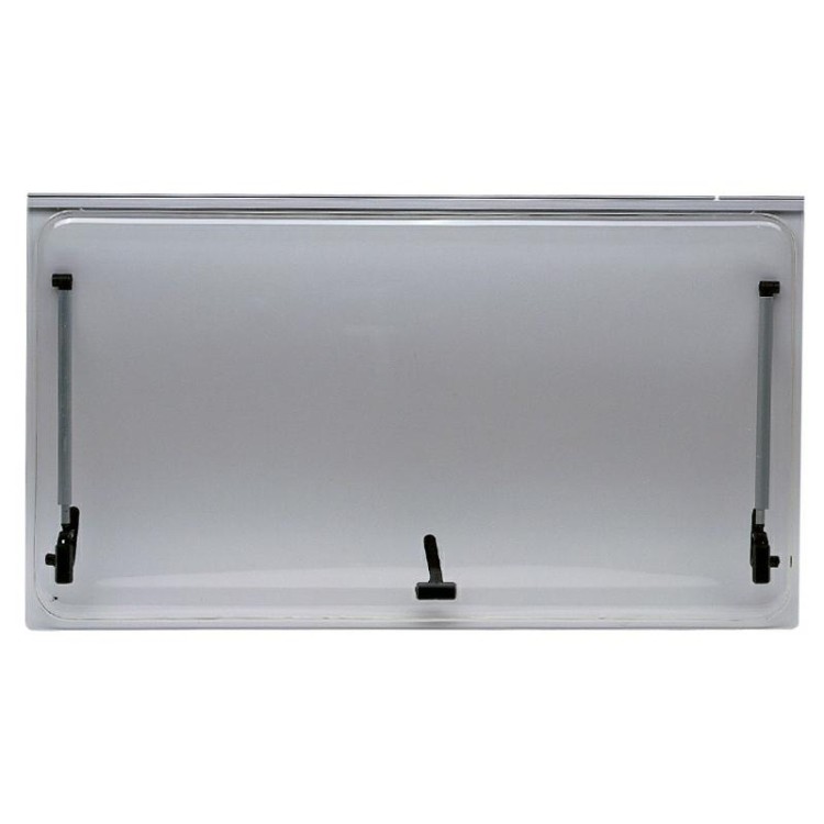 1 - Fenster Integral-Serie 1000x500 Grau mit Kompass und Fensterblock