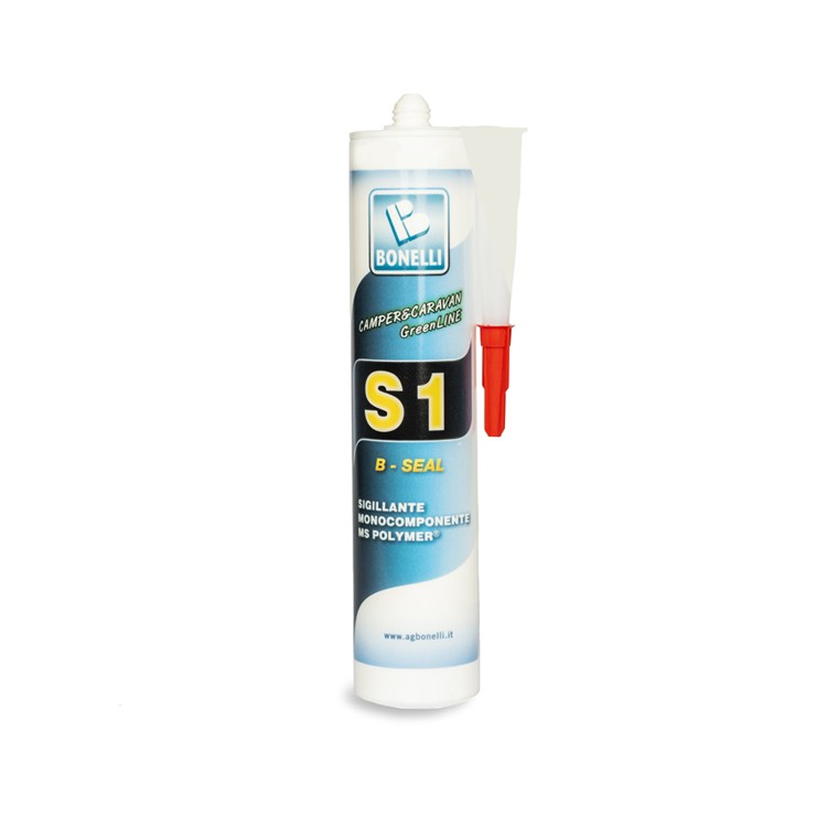 1 - Bonelli S1 Blanc 290 ml Mastic pour Camping-cars sans Isocyanates anti-UV
