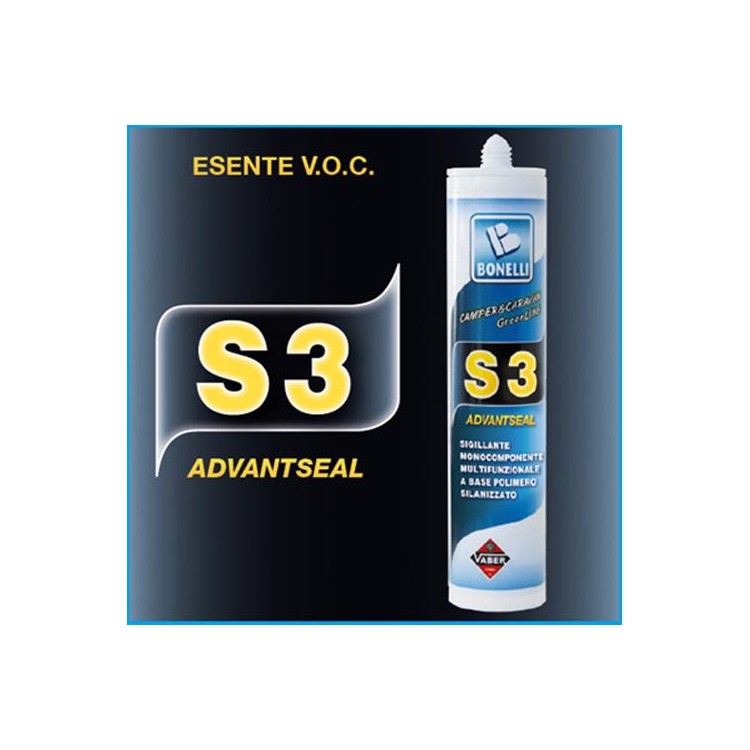 1 - Bonelli S3 Bianco Advant 290 ml camperafdichtmiddel met anti-UV glanzende afwerking
