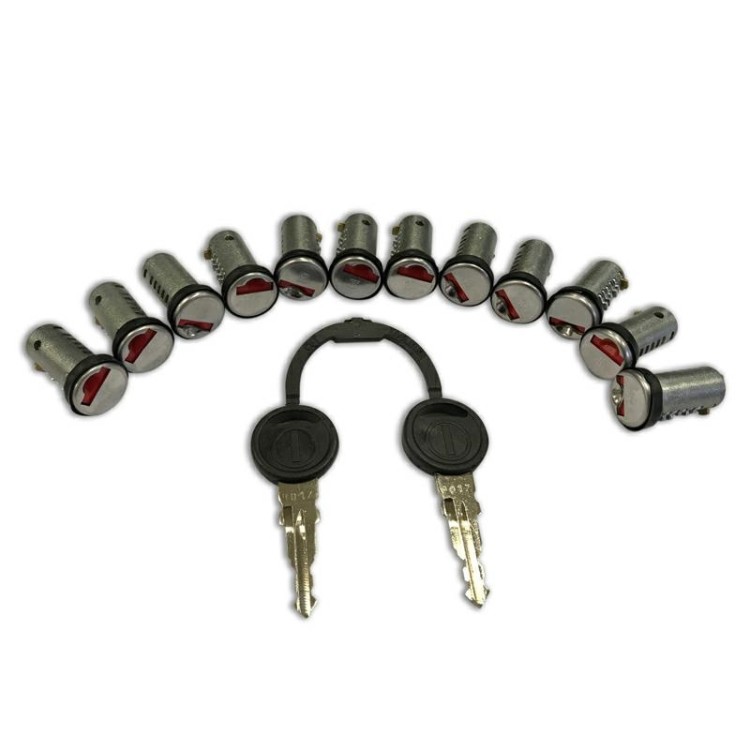 1 - 12 cilinder rotor KIT Zadi seire 9000 Camper paar sleutels