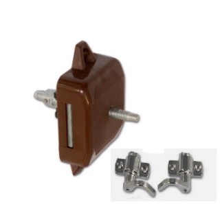 1 - Serrure à pousser double face pour salle de bain camping-car 6mm