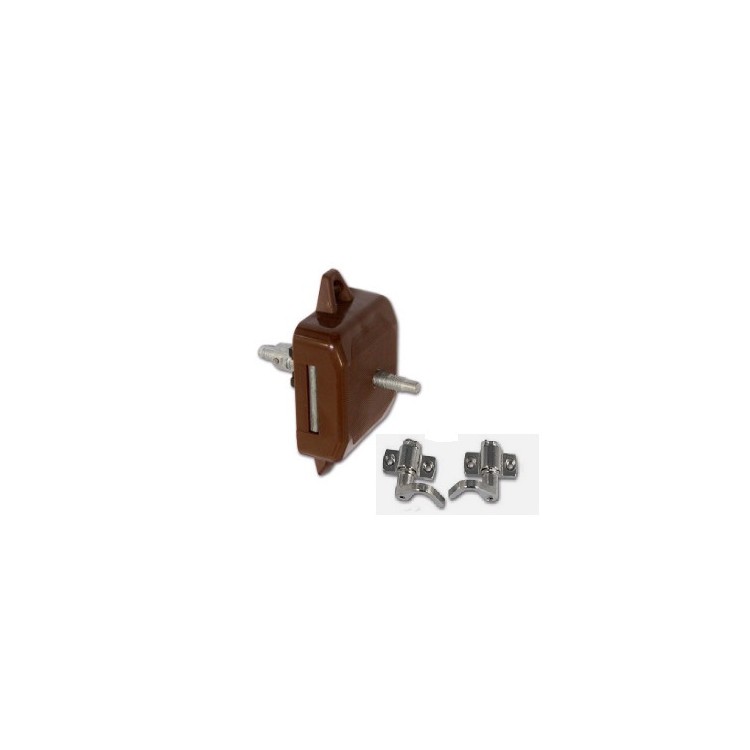 1 - Serrure à pousser double face pour salle de bain camping-car 6mm