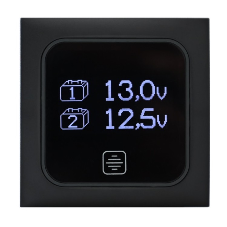 1 - Voltmeter voor het controleren van 2 12V Camper Accu's Touch CBE PT732