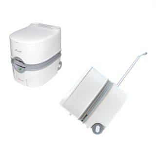 1 - Toilettes Portatives Freucamp W5002-L avec Réservoir 14L + Van Camping 20L
