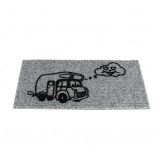 1 - Tappetino da interno per Gradino-Porta Camper 25x50cm Grigio