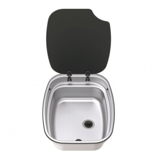 1 - Lavello da Incasso in Acciaio Inox Silver Bowl Thetford per Camper e Van 36x47 cm