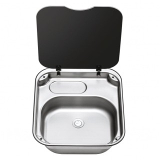 1 - Lavello Thetford Basic Line 34 Lavandino  in Acciaio Inox per Cucina Camper e Van