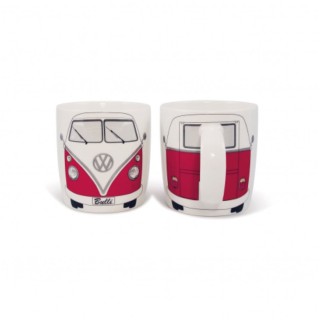 1 - Tazza Mug in Porcellana VW Bus T1 Rosso 370 ml Licenza Ufficiale Volkswagen