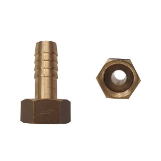 1 - Rechte slangaansluiting 10 mm 3/8" schroefdraad voor sanitaire systemen