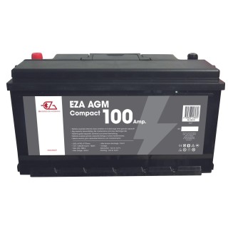 1 - Batterie compacte faible AGM 100 Ah EZA pour camping-car et services photovoltaïques