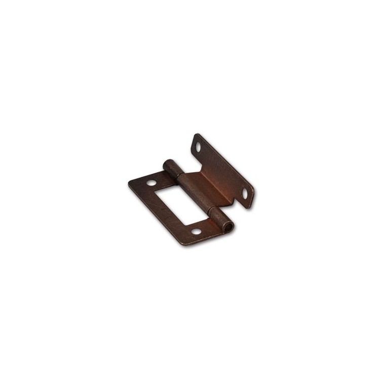 1 - Charnière demi-col en acier finition bronzée camping-car 52 x 38 mm