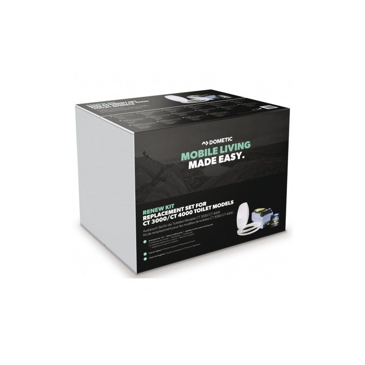 1 - Dometic Kit di Ricambio per WC CT 3000 CT 4000 Cassetta Tavoletta Disgregante Camper
