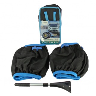 1 - Kit Calze da Neve Omologate B26 Optima Taglia L per Camper e Van con Raschietto