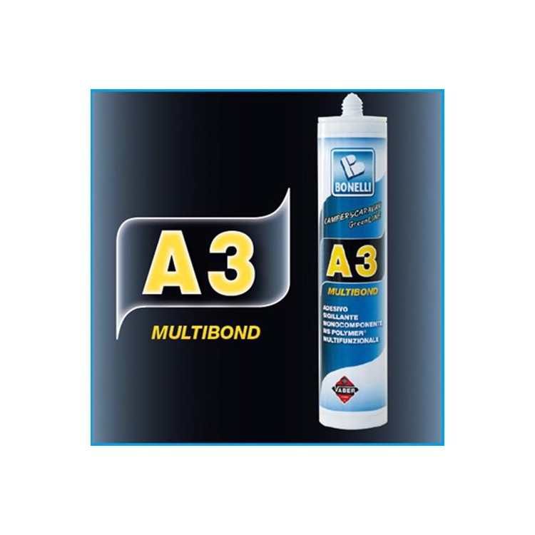 1 - Bonelli A3 Multibond Nero da 290 ml Colla Fotovoltaico Antenne